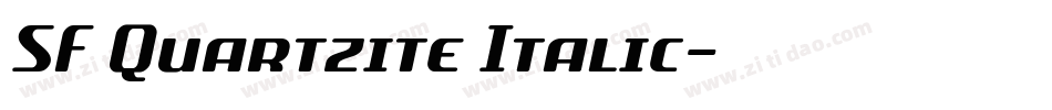 SF Quartzite Italic字体转换